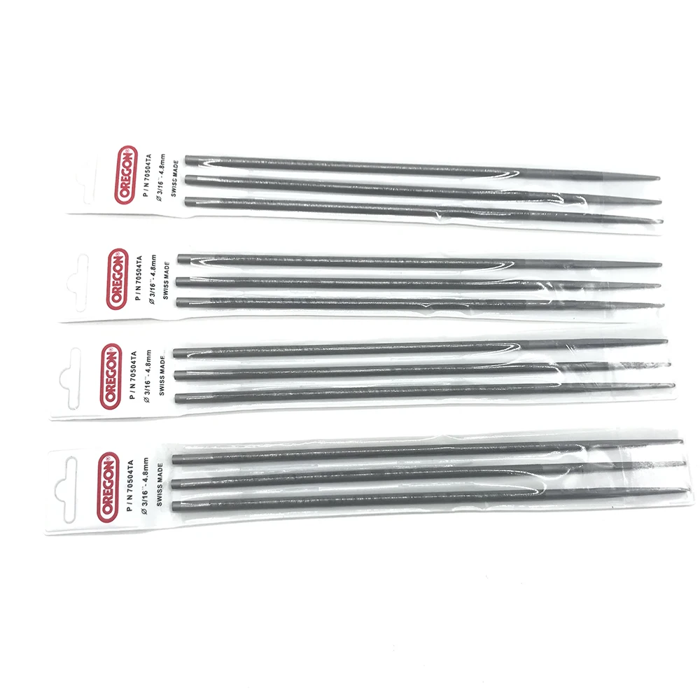 

Oregon Round 3/16" Files 4.8mm Chainsaw 70504 70503 12 Pieces Chain Saw Silver