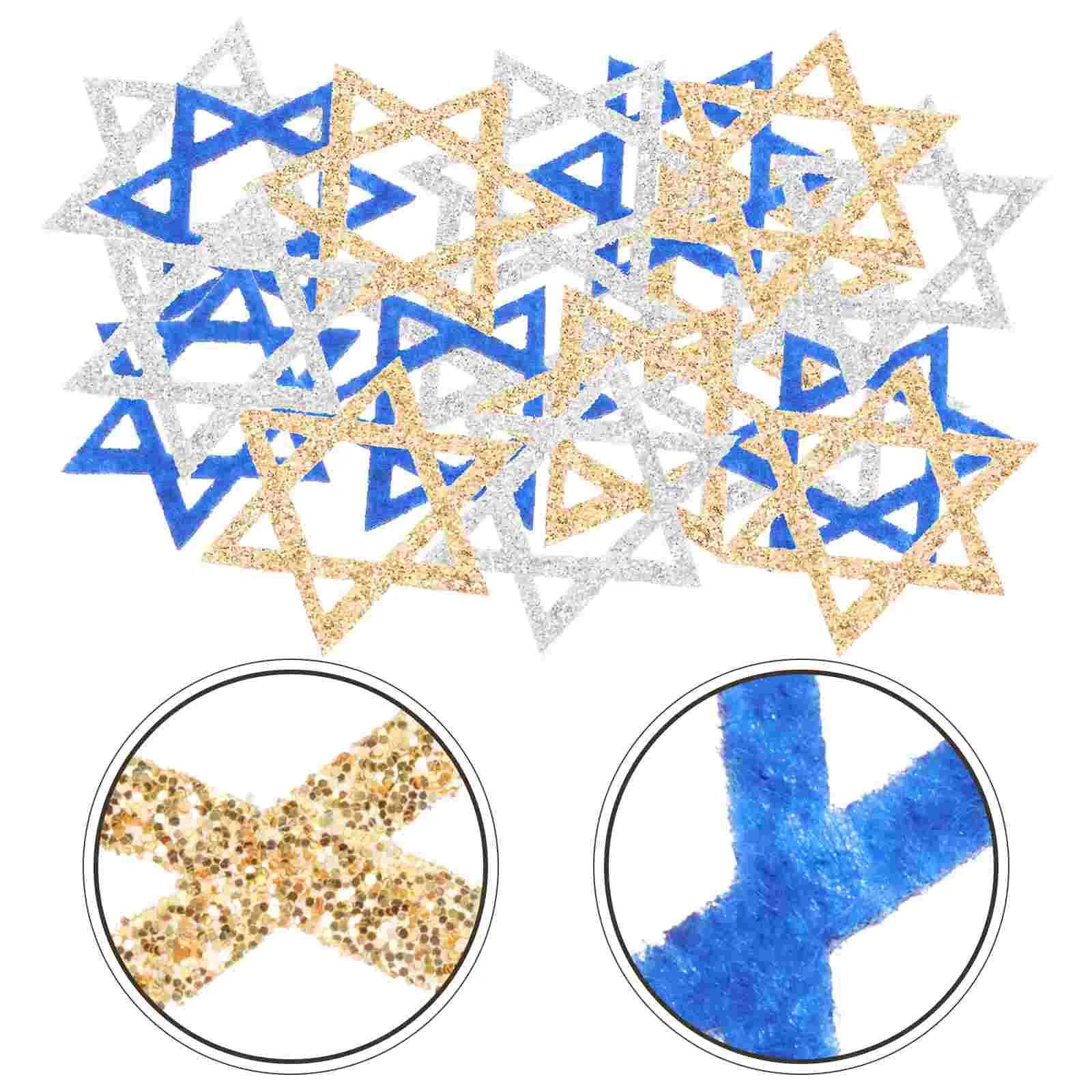 

50 Pcs Hanukkah Decoration Party Supplies Accessories Table for Ornaments Non-woven Fabric Delicate Favor Supply