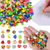 20~400pcs Mini Eraser Cartoon Fruit Animal Pattern Bulk Office Educational Supplies Student Stationery Classroom Prizes TMZ