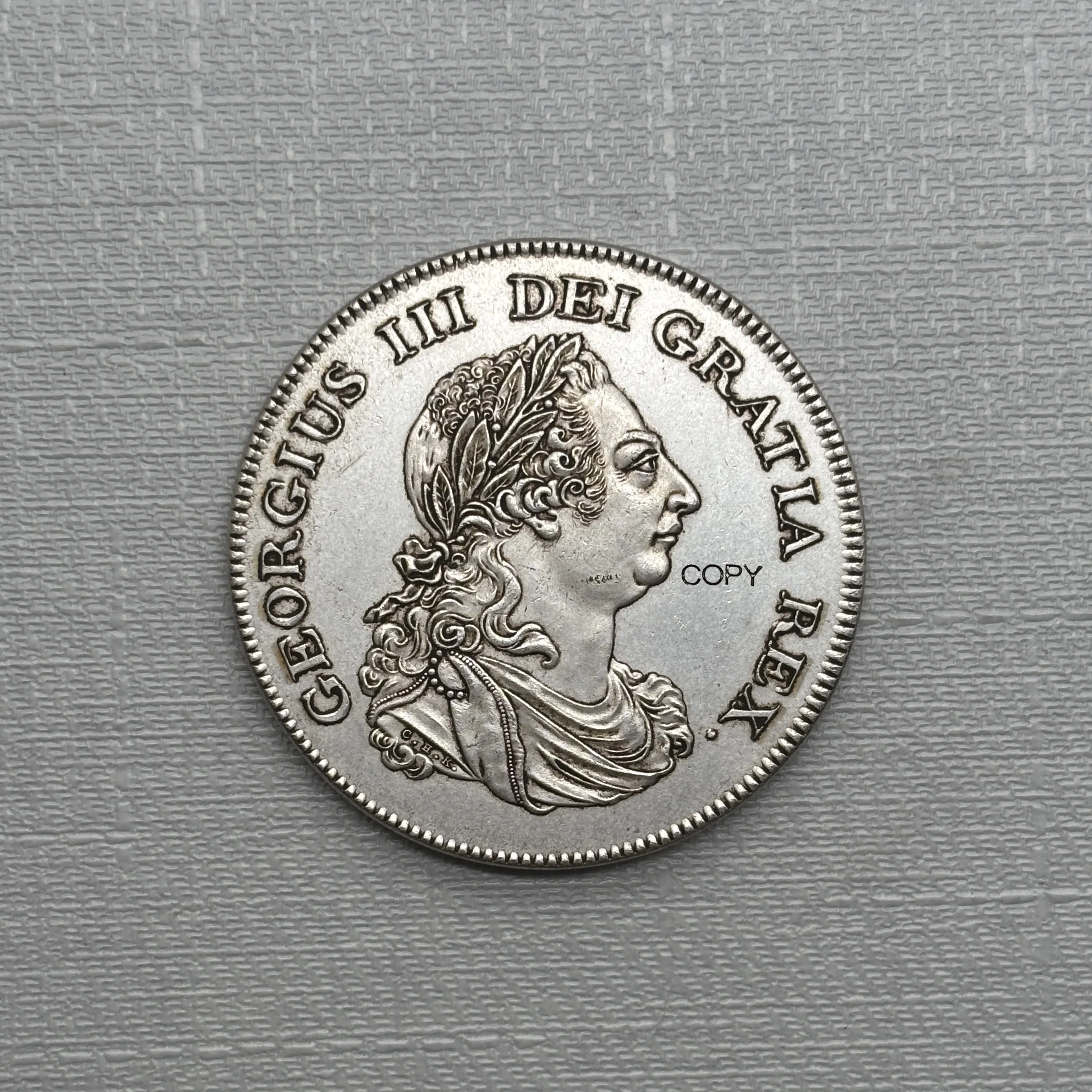 Reino Unido 1804 1 Dólar 5 Shillings George III Token del Banco de Inglaterra Copia de Metal Plateado en Plata Monedas de Recuerdo