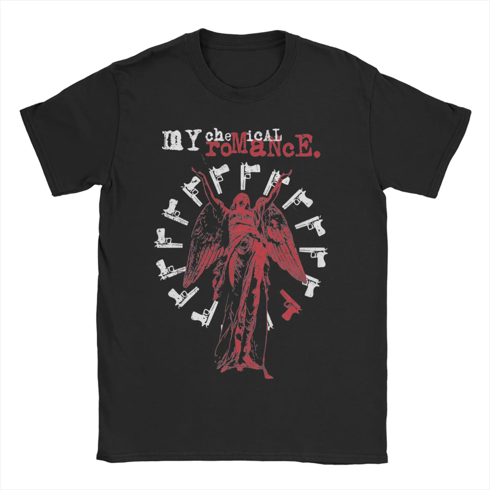 Camisetas para hombres y mujeres Mcr Band Punk Rock Creative 100% Camiseta de algodón de manga corta My Chemical Romance camisetas ropa de cuello redondo