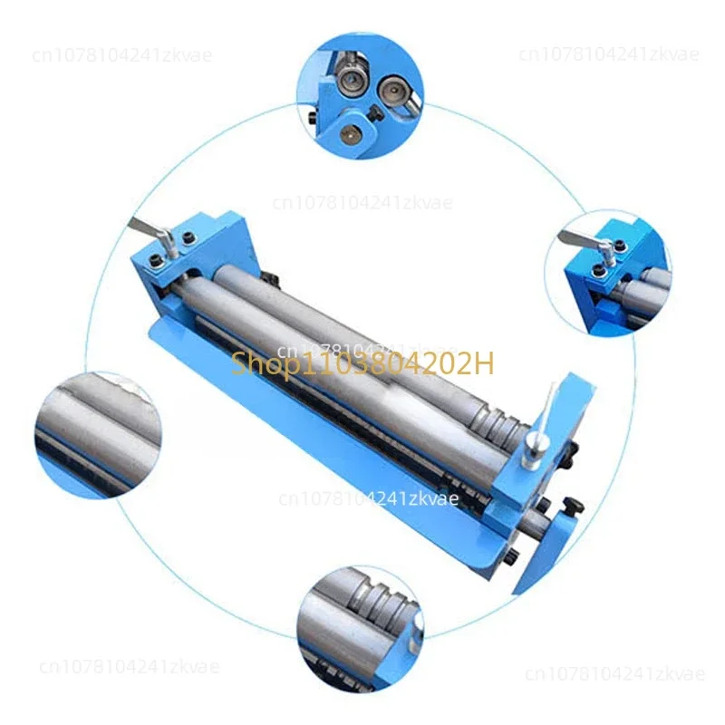 SJ300 Manual Iron Sheet Reel Machine 300MM Copper Aluminum Steel Coil Bending Equipment Metal Roller Sheet Roll Forming Machine