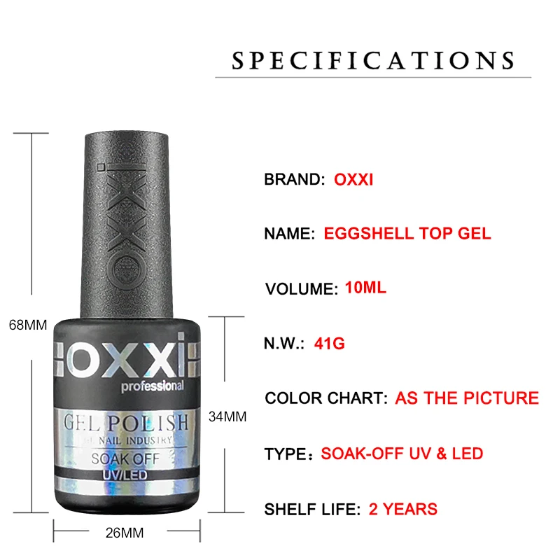 Oxxi casca de ovo casaco superior gel unha polonês 10ml semipermanente ovos de codorna topo gellac base de borracha para verniz gel manicure desgin lac