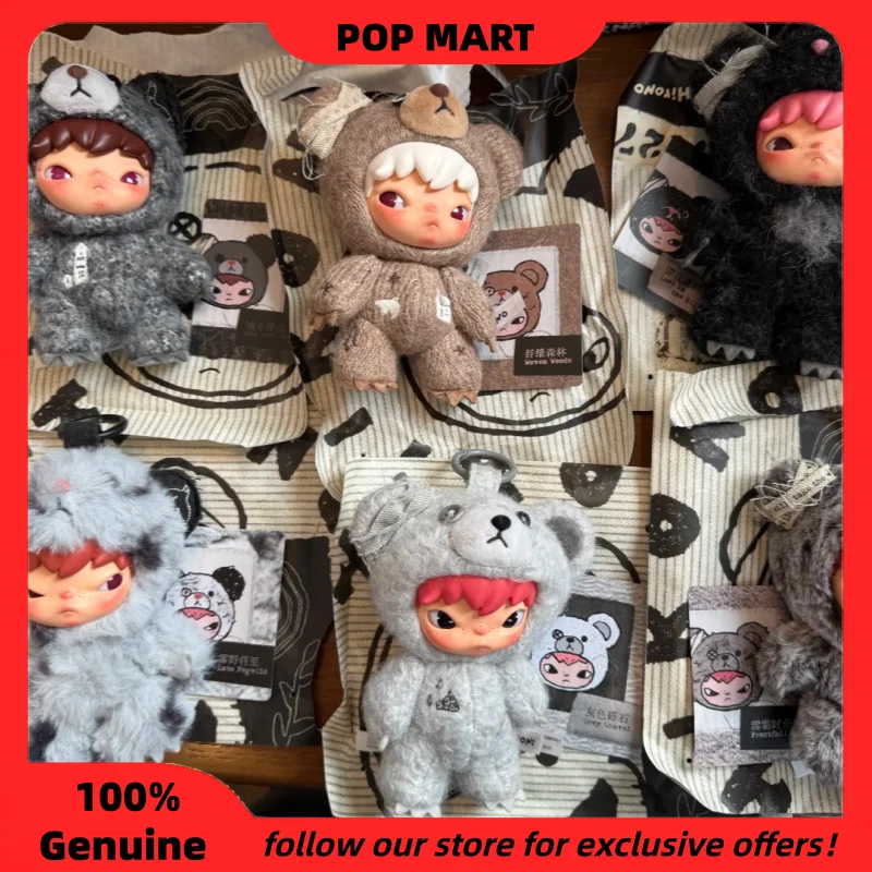 

Оригинальные плюшевые куклы-подвески Pop Mart Hirono Road Journal Series Blind Box с милыми виниловыми лицами, коллекционные украшения для сумок, игрушки в подарок