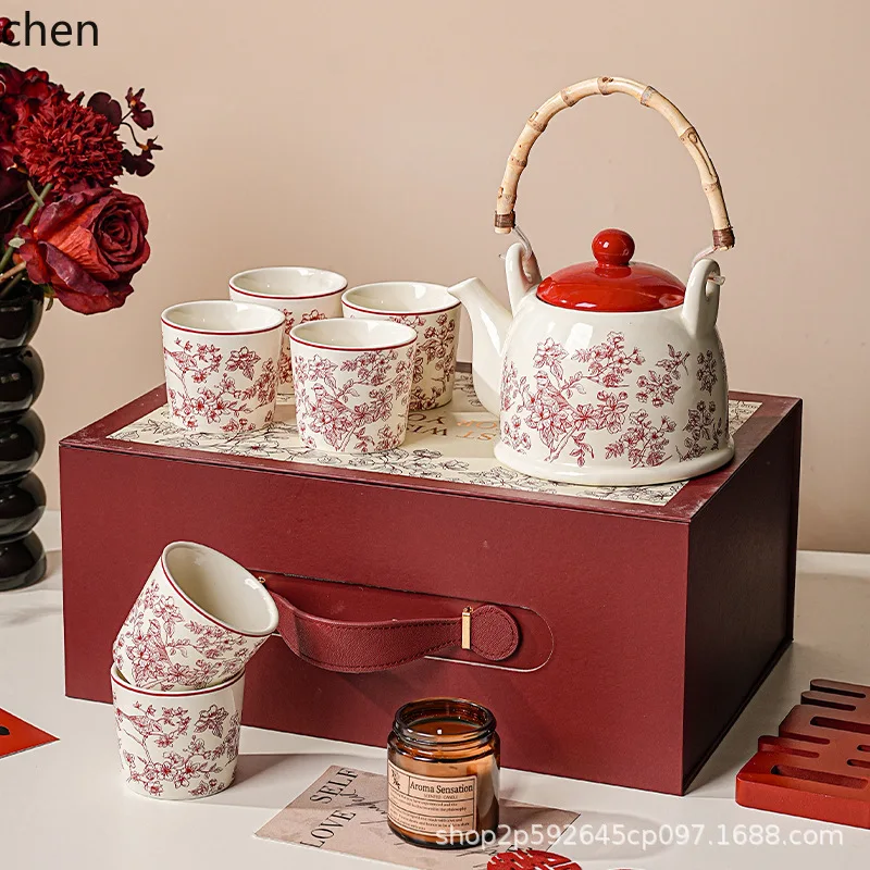 Cz wedding gift - premium tea set kettle set for wedding, engagement, birthday, and party favors