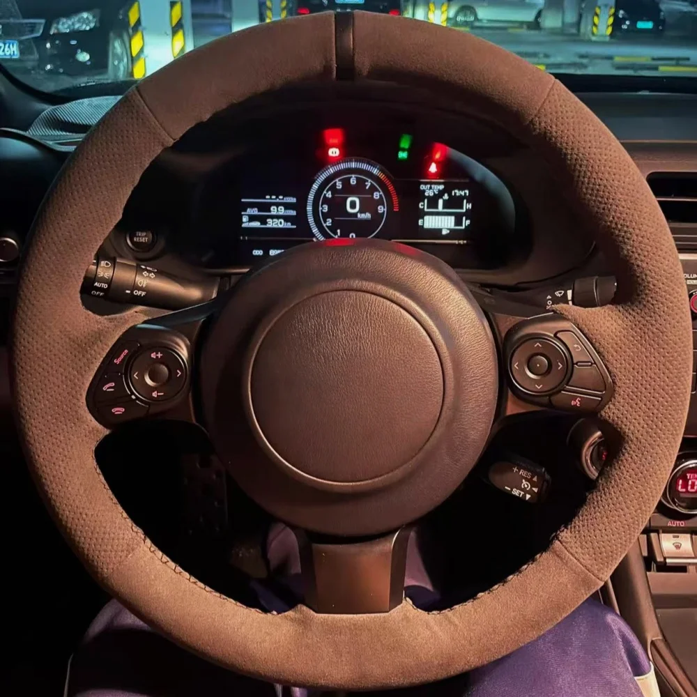 

Custom Car Steering Wheel Braid Cover Anti Slip And Comfortable 100% Fit For Subaru BRZ 2016 2017 Car Products Steering Wrap