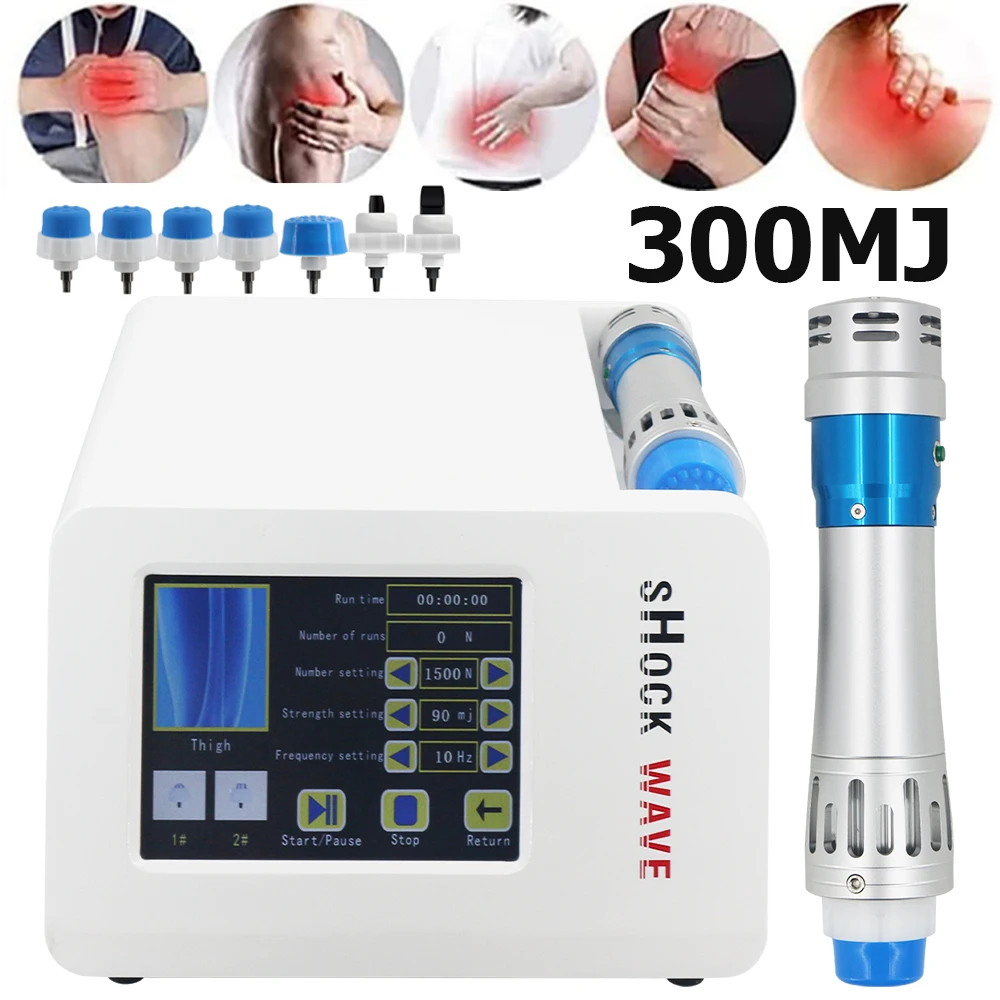 

New Physiotherapy Shockwave Therapy Machine 300MJ Shock Wave Massager ED Treatment Relief Limbs Pain Portable Home Massage Tool