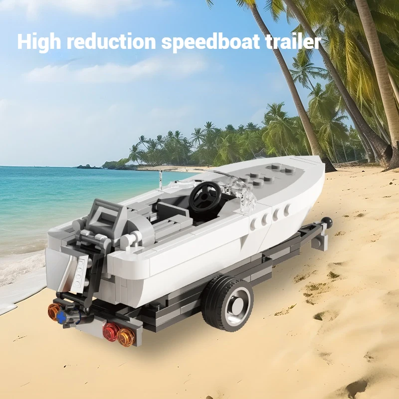 

66115 building blocks ship model ornaments, tugboat educational toy assembly, children's toy boat birthday gift, toy decorations