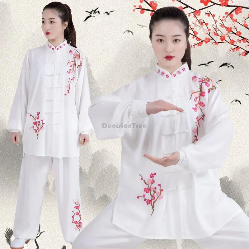 2023 spring and autumn tai chi tai chi training clothes men women new chinese embroidery martial arts performance clothes w53