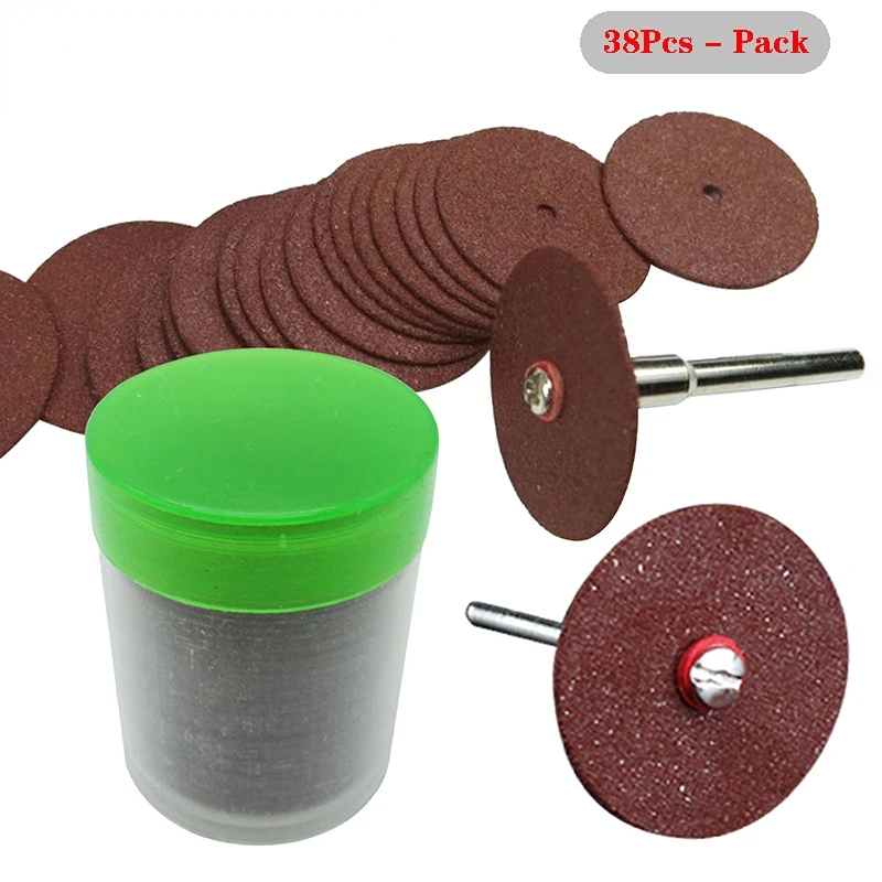 38pcs Fiberglass Reinforced Mini Drill Cutting Disc Cut Off Wheel Dremel Accessories Abrasive Tools for Rotary Tool