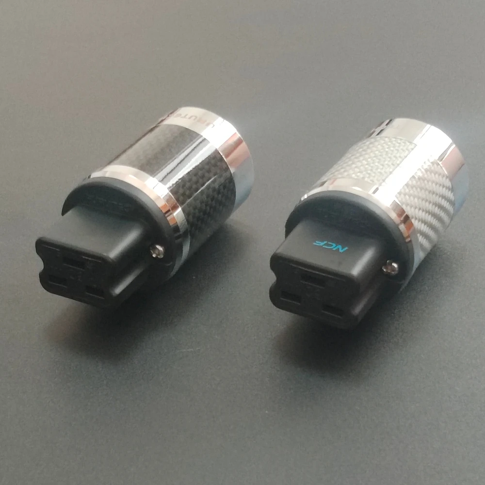High-End Furutech 20AN Schwarz/Weiß Carbonfaser US AU EU Schuko-Netzstecker AC-Stromkabel Elektrischer IEC-Buchsenanschluss – Detail 4