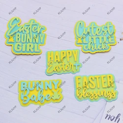KLJUYP Easter Blessing Words Metal Cutting Dies Stencils for DIY Scrapbooking/album Decorative Embossing DIY Paper Cards