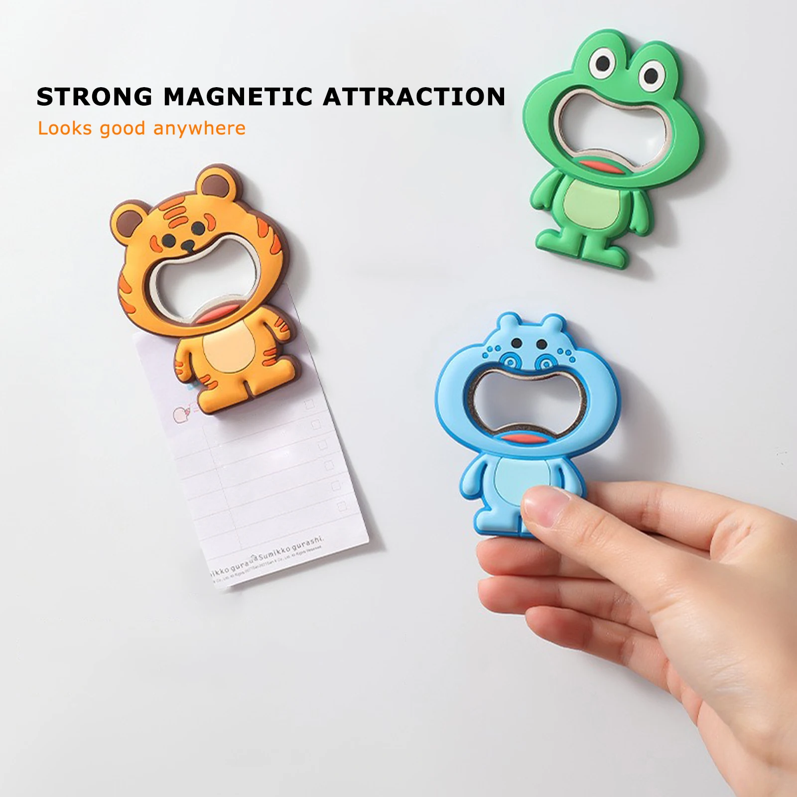 2 في 1 مغناطيس ثلاجة من السيليكون وفتاحة زجاجات مغناطيسية قوية، ملحقات المطبخ لفتح غطاء الزجاجة والديكور المنزلي