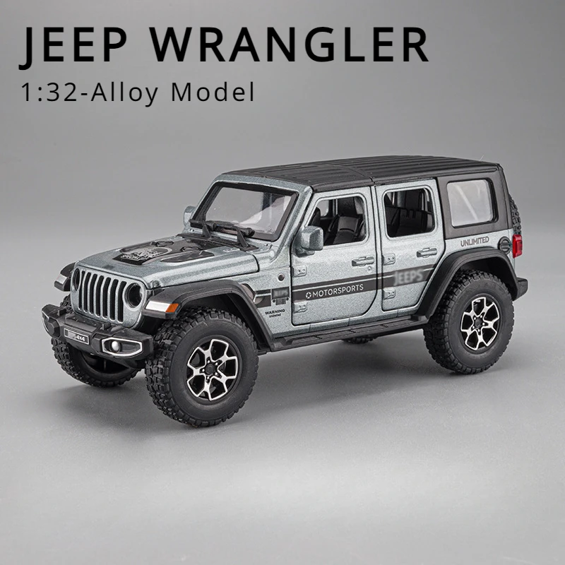 

1:32 Jeep Wrangler Rubicon Off-road car Alloy Model Car Toy Diecasts Metal Casting Sound and Light Car Toys For Children Vehicle