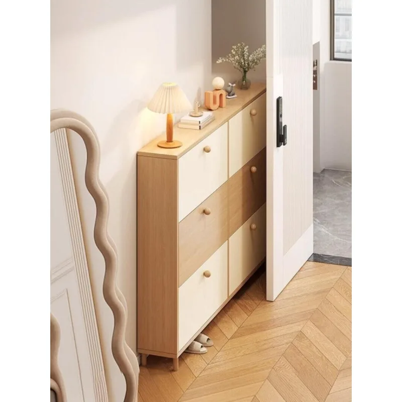 FOR Storage Shoe Cabinet Household Indoor Door Entry Multi-layer Ultra-thin Narrow Version Tipping Bucket Shoe Cabinet
