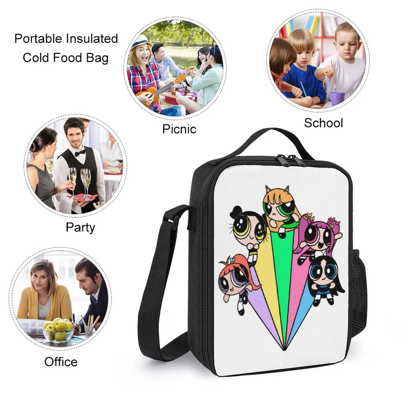 3 in 1 Set 17 Inch Backpack Lunch Bag Pen Bag New Jeans Power Puff Girl Super Shy 10 Firm Premium Cosy Sports Activities Field P