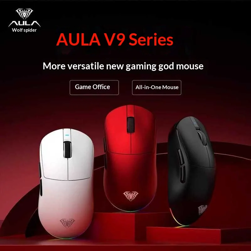 

Wolf Spider V9 Series Gaming Mouse Wireless Rgb Three Modes Esports Gaming Specific Mouse Lightweight Computer Office Mouse