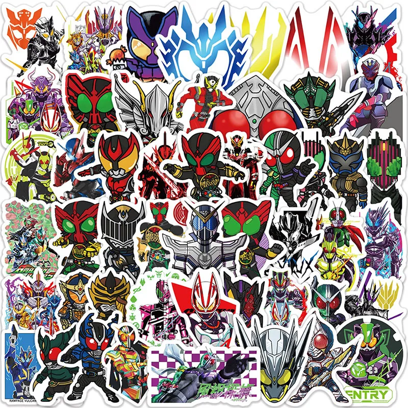 

50PCS Kamen Rider DIY Cartoon Stickers Phone Trunk Refrigerator Waterproof Anime Stickers Anime Figure Image Toys Sticker Gift