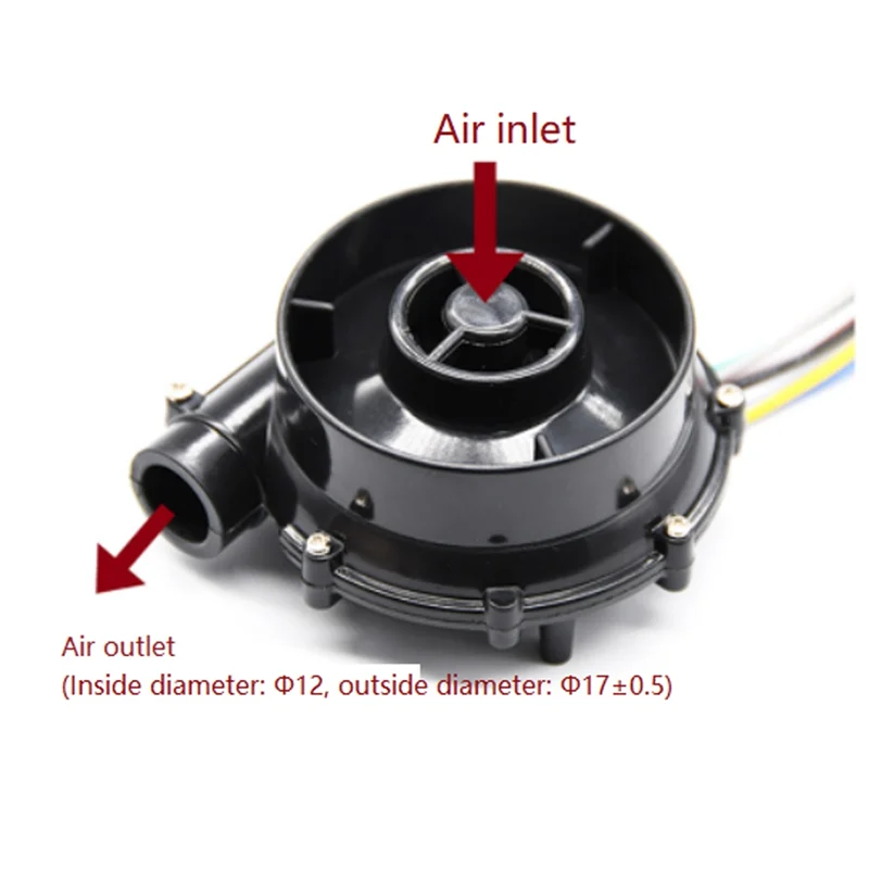 A11E-7040 DC منفاخ الضغط العالي، مروحة توربو صغيرة بالطرد المركزي، منفاخ صغير، يمكن استخدامها للأكسجين لتهوية النوم
