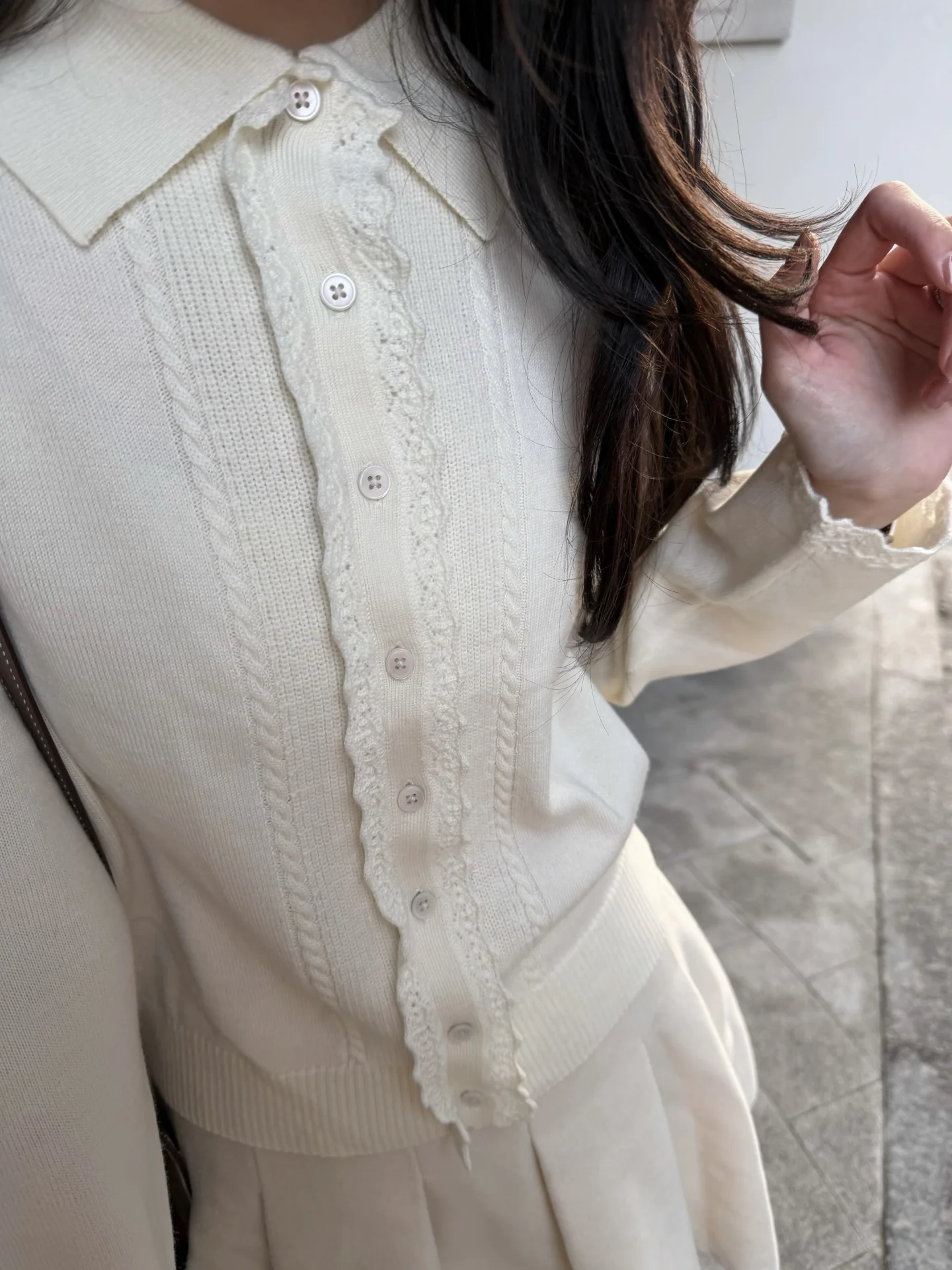 

Zearzz Lace Knitted Ne Sweater 3D Hooked Flower New Zealand 00 Wool Romantic Sle Slim Fit Long Sve V-Ne Winter...