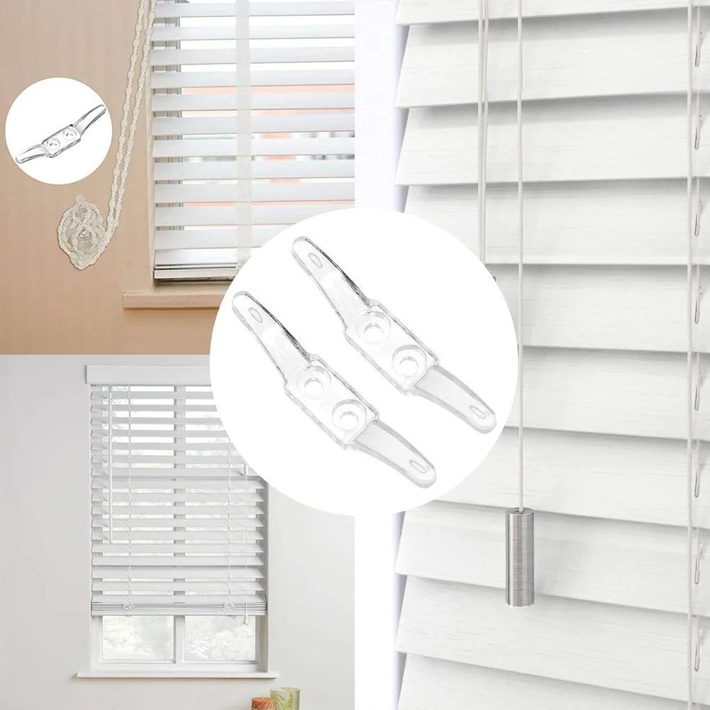 Plastic Double Hole Blind Hooks Compatible with Common Blind Types Including Vertical Horizontal and Roller Shade Models