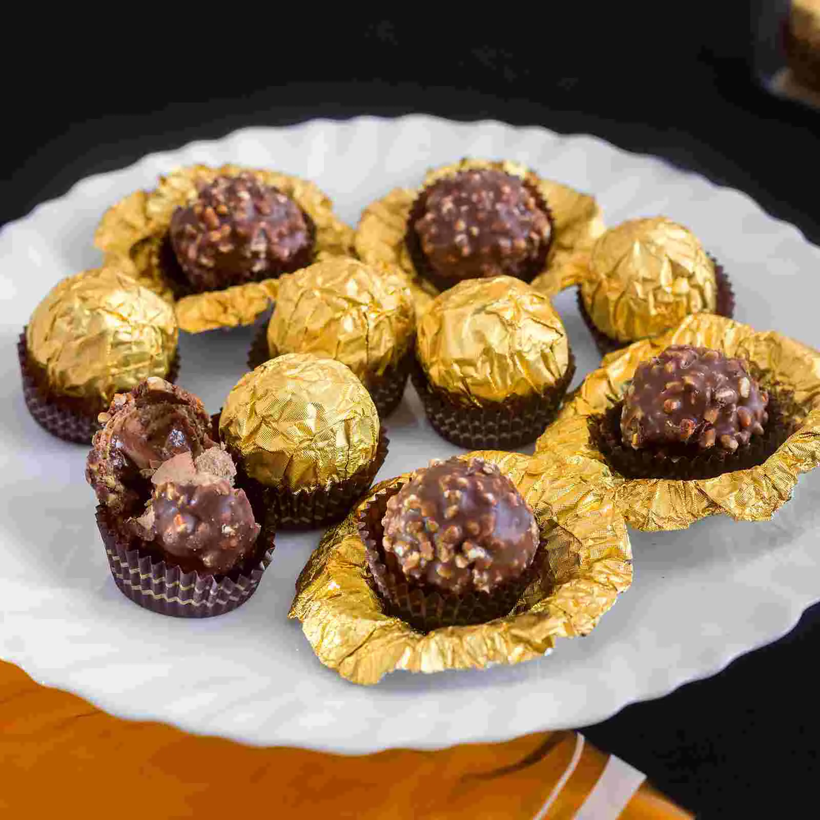

500 Pcs Candy Gold Foil Wrapping Chocolate Cellophane Wrapper Aluminium Paper Aluminum Wrappers