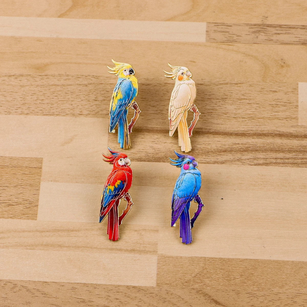 Insignias de loro, alfileres de solapa esmaltados bonitos para mochilas, broche para hombres y mujeres, ropa, juguete, accesorios de joyería, regalos