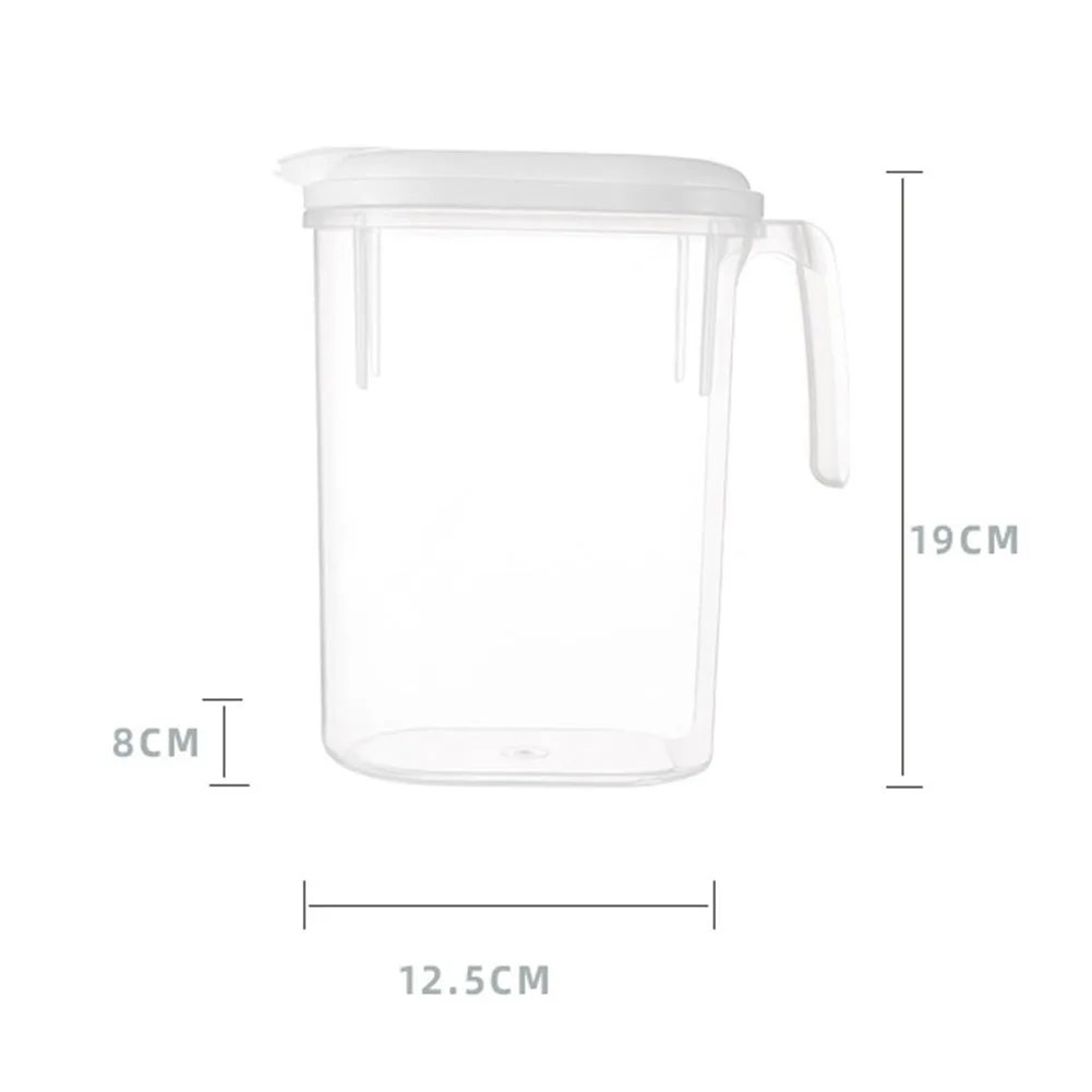 1.8L Carafes مزيج المشروبات إبريق ماء خالي من مادة BPA صديقة للبيئة إبريق بلاستيكي مع غطاء مقاوم للانسكاب مع مقبض لعصير الليمون الساخن/البارد