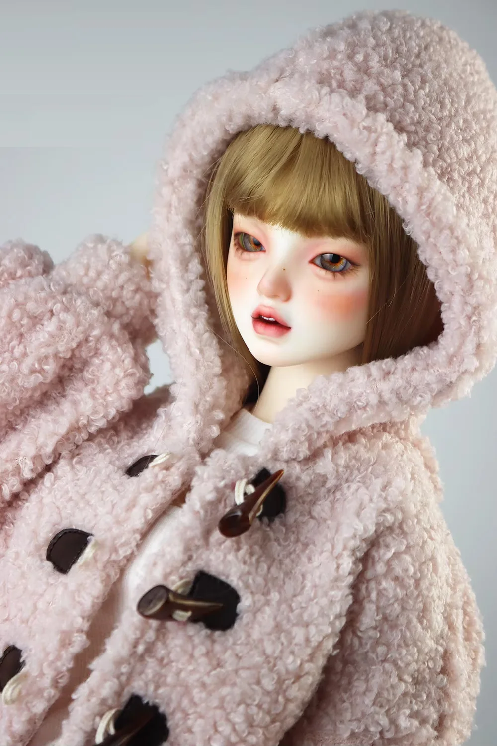 Clothes for Doll Fashion Plush Hooded Jacket for 58-60cm 1/3 BJD Toy Ball Joint Doll DD DDL Doll Toys Gift