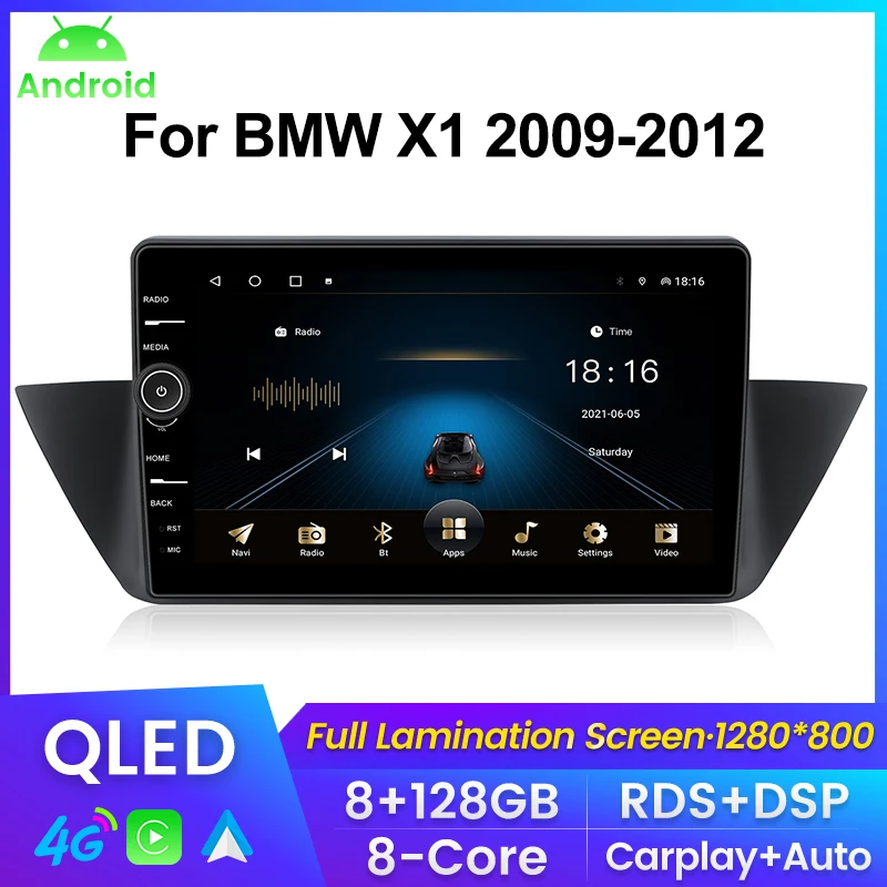 

QLED экран с ручкой Автомагнитола БМВ Х1 For BMW X1 E84 2009 - 2012 мультимедийный плеер навигация GPS Автомобильная интеллектуальная система Carplay Android автоRDS DSP до 8 ядер 8 + 128G No 2din No DVD