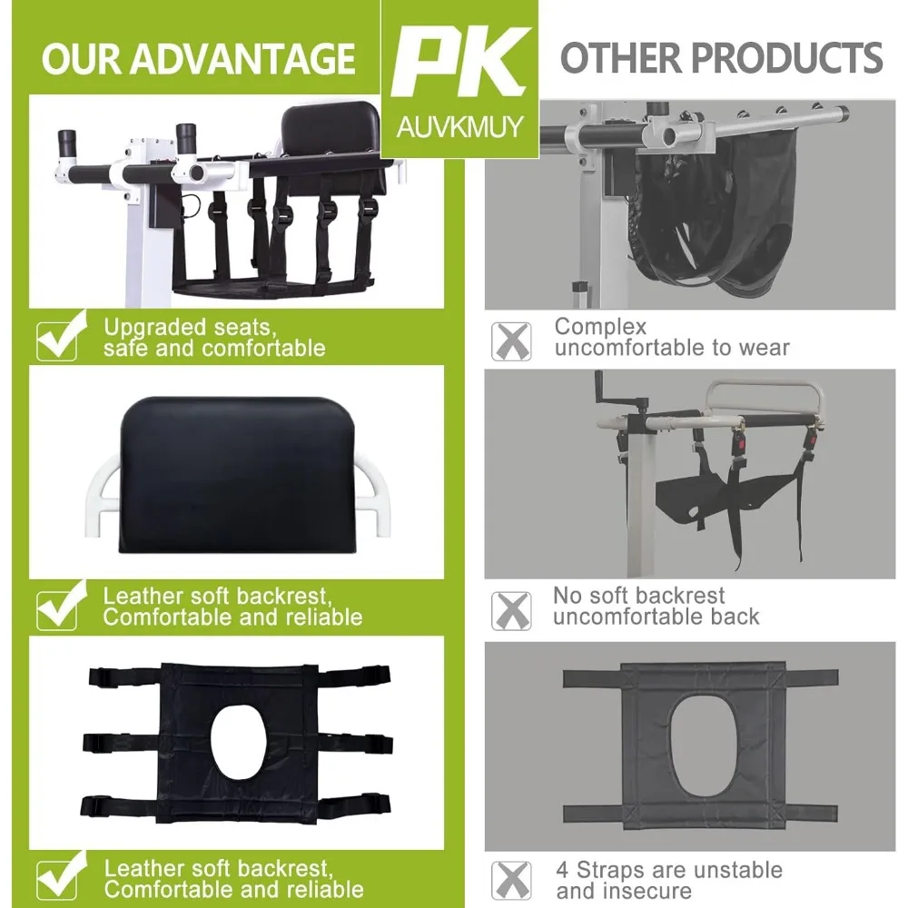 Upgrade-Electric Transfer Lift,Patient Lift Transfer Chair for Home,Folding Portable Patient Lift for Car,Handicap Lift Shower