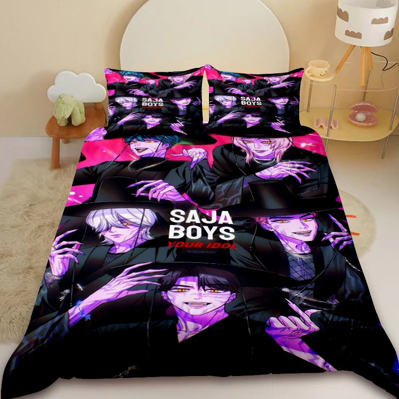 

Saja комплект пододеяльников для мальчиков, детский комплект постельного белья, мягкий и удобный с наволочкой, декор для спальни Queen King, подарки для девочек