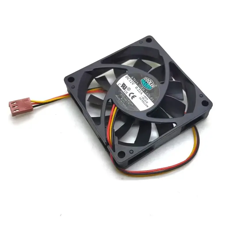 70mm Computer Fan For Cooler Master A7015-30RB-3AN-F1 DF0701512RFMN E255988-CF DC12V 0.22A 3Pin 3Wire 70x70x15mm Cooling Fan