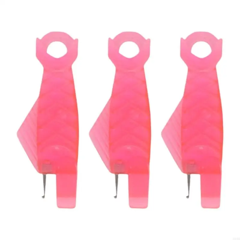 H8WB Quick Threading Tool for Sewing Machines Mini Fish Shaped Needle Threader with Sturdy Plastic Metal Construction