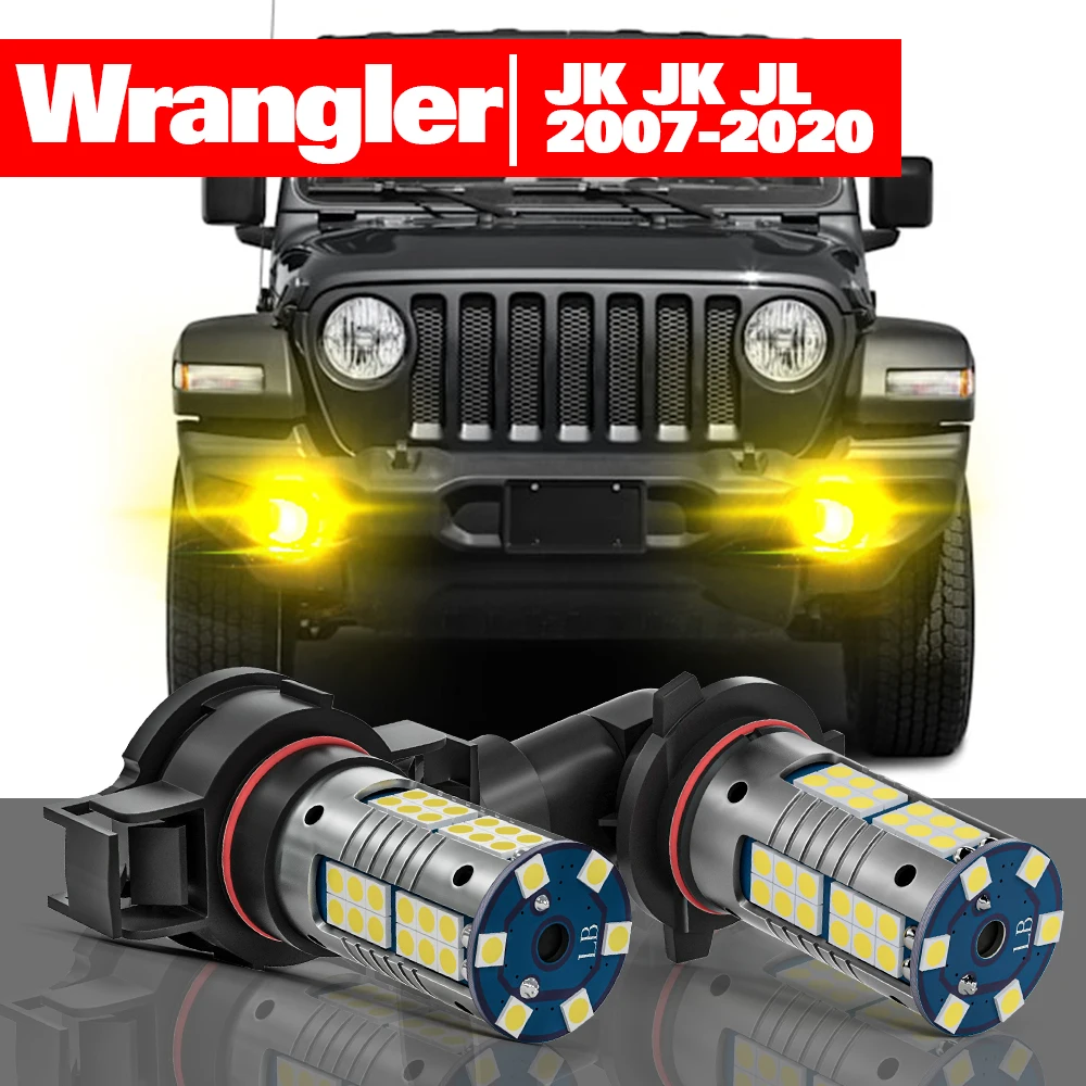 

For Jeep Wrangler mk3 mk4 JK JL 2007-2020 Accessories 2pcs LED Fog Light 2009 2010 2011 2012 2013 2014 2015 2016 2017 2018 2019