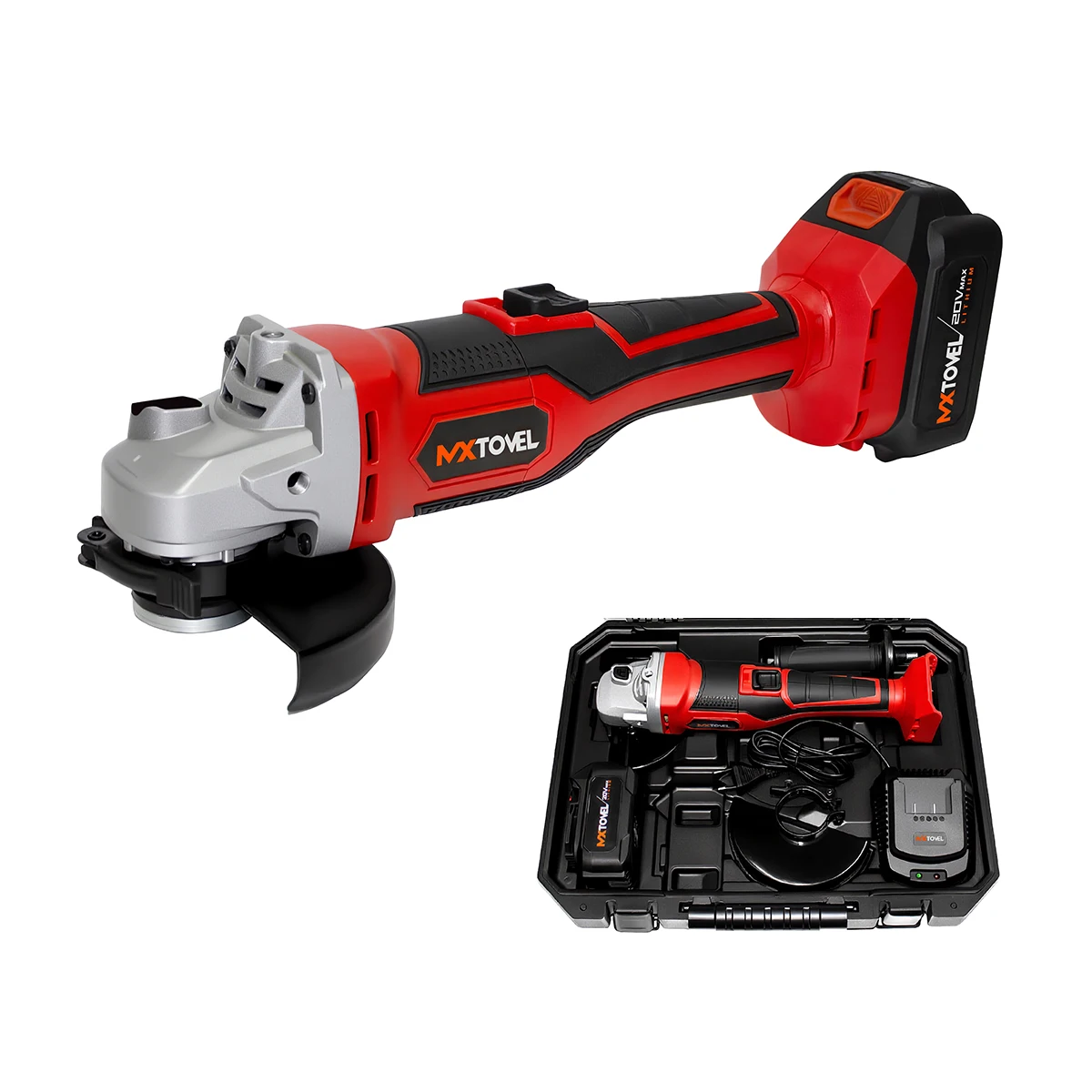 

Cordless Angle Grinder Machine Electric Cutting Power Tool Adjustable Speed Angle Grinder with 20V LI-ion Powerful Battery