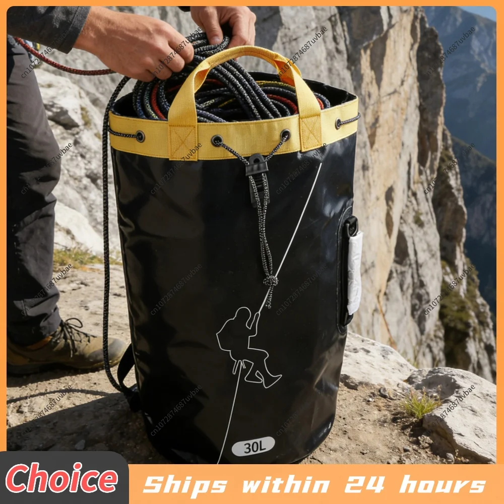 Outdoor Climbing Rope Bag Drainable Thicken Rescue Gear Bag Large Capacity Rock Climbing Backpack For Exploration/Caving Explore