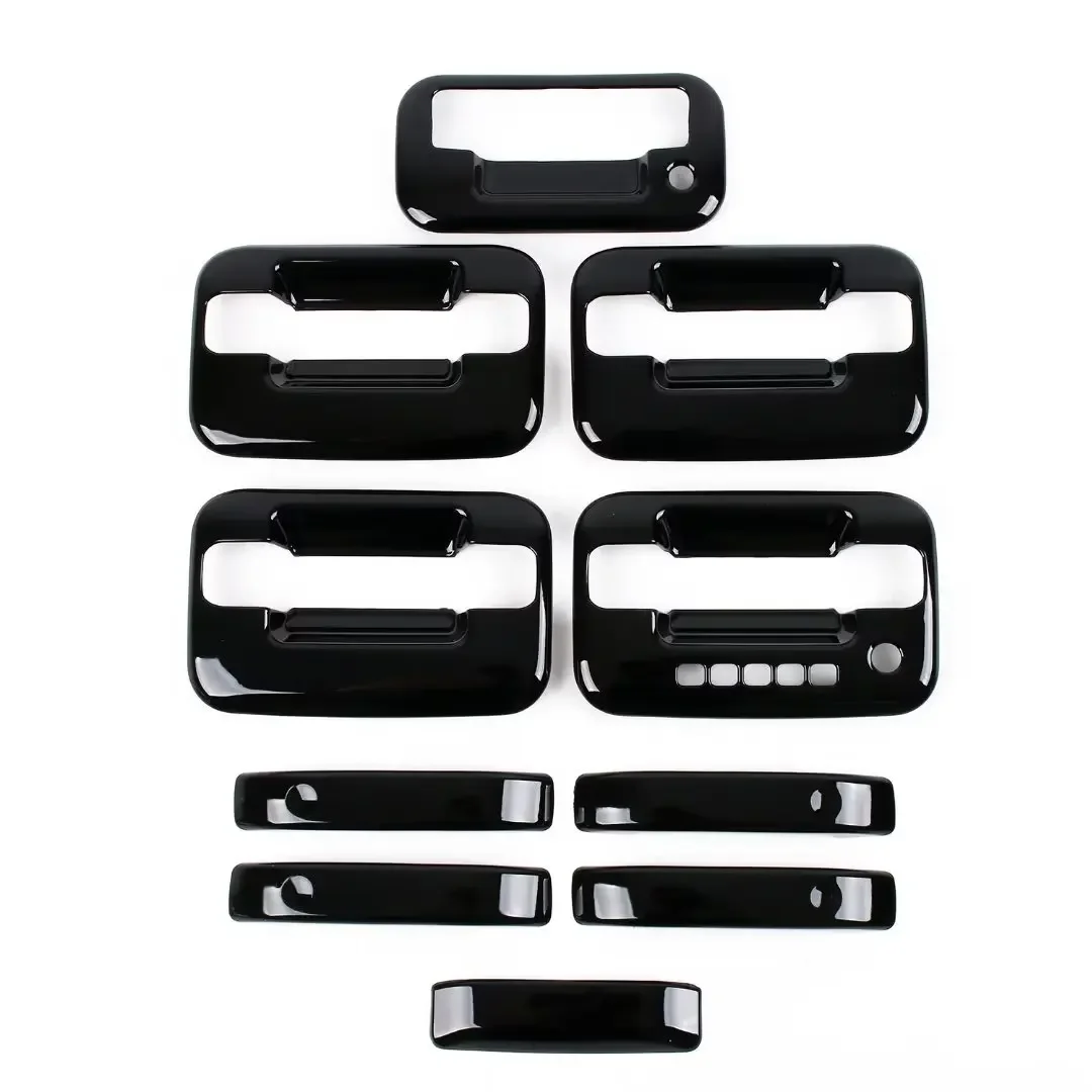 Door Handle Bowl With Keypad Hole Smooth Black Cover Trim For 2004-2014 Ford F-150 Tailgate 10pcs