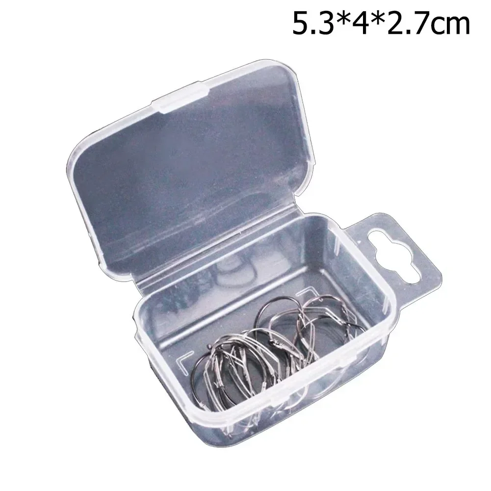 10pcs/Box Inverted Fishing Hook High Carbon Steel Anti-Hanging Bottom Weedless Barbed Rig Hooks Tooth Protection Wide Gap Hook