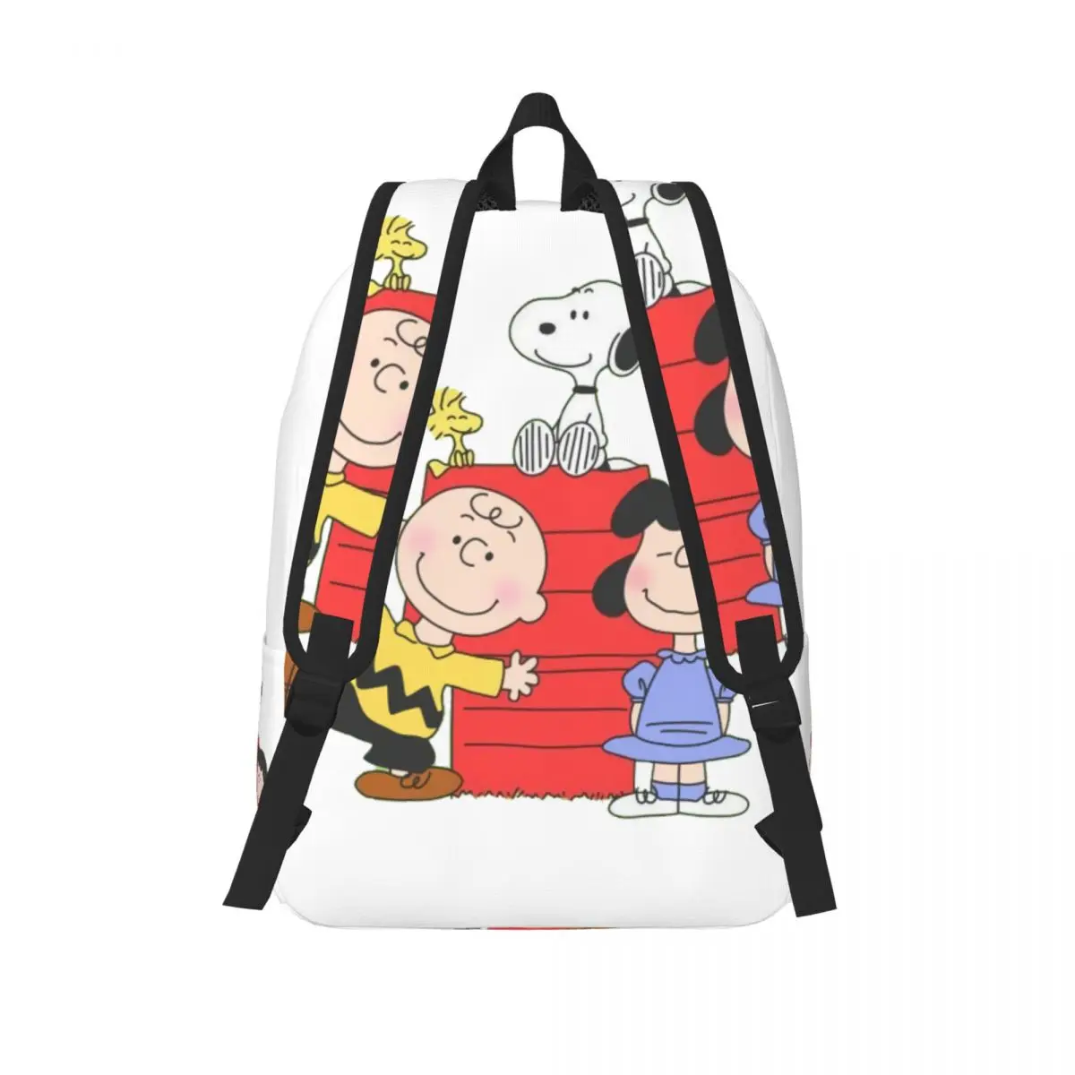 Custom Cute Snoopys Canvas Backpack Men Women Basic Bookbag for College School Cartoon Bags