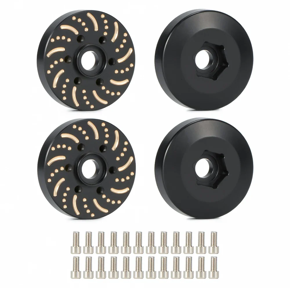 Brass Weights 12mm Hex Brake Disc Wheels Adapter for 1.9 2.2 Beadlock Rims SCX10 Capra TRX4 TRX6 VS4-10 Gen8 Element RC Enduro