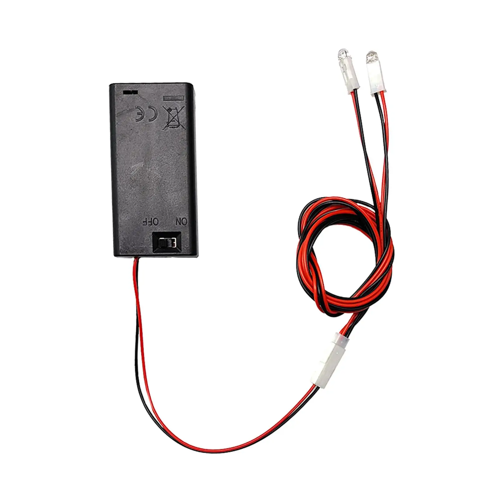 Kit d'éclairage pour maison de poupée, fils lumineux, modèle fait à la main, petit support de batterie