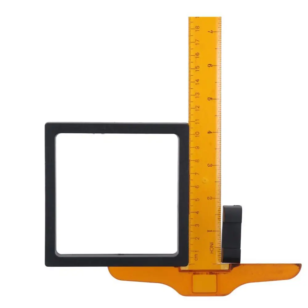 Lot de 6 coques carrées 4.3x4.3 pouces, présentoir transparent avec socle PE 3D, boîte de présentation flottante