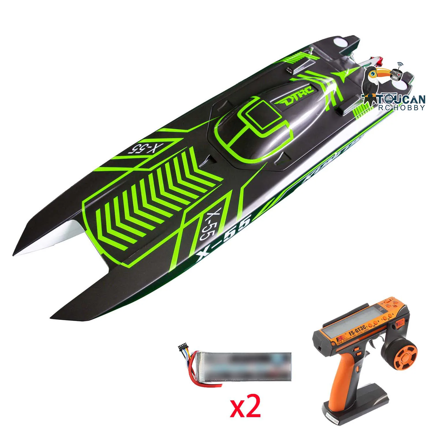 DTRC X55 Waterproof RC High-speed Racing Boats 130km/h Toucan RC Hobby Remote Control Boat Model Outdoor Toys THZH1595