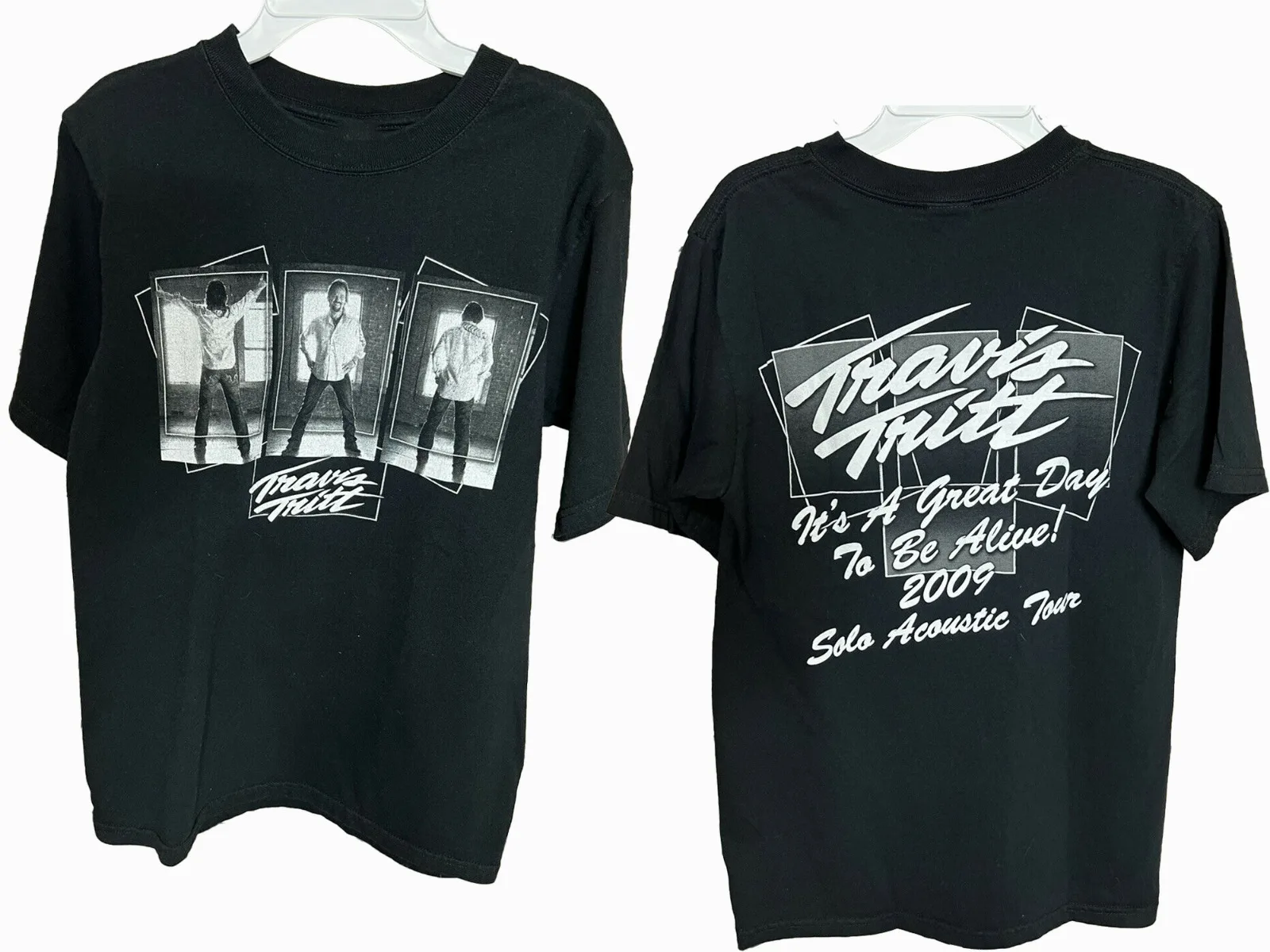 2 sides Travis Tritt 2009 Acoustic Shirt Classic Black Unisex S-4XL LI959