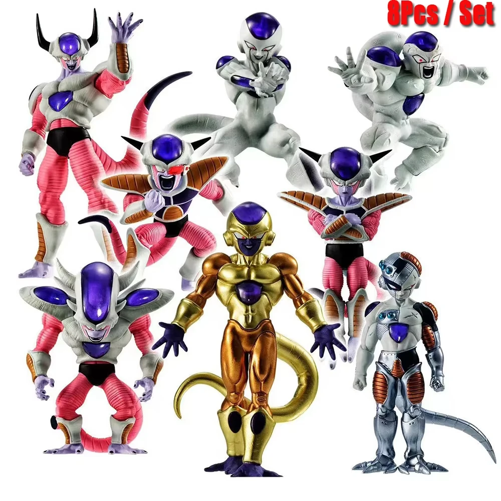 8 Figuras de Anime de Dragon Ball Z, Frieza Freezer, Muñecos de PVC, Estatuas, Modelo Coleccionable, Juguetes Decorativos