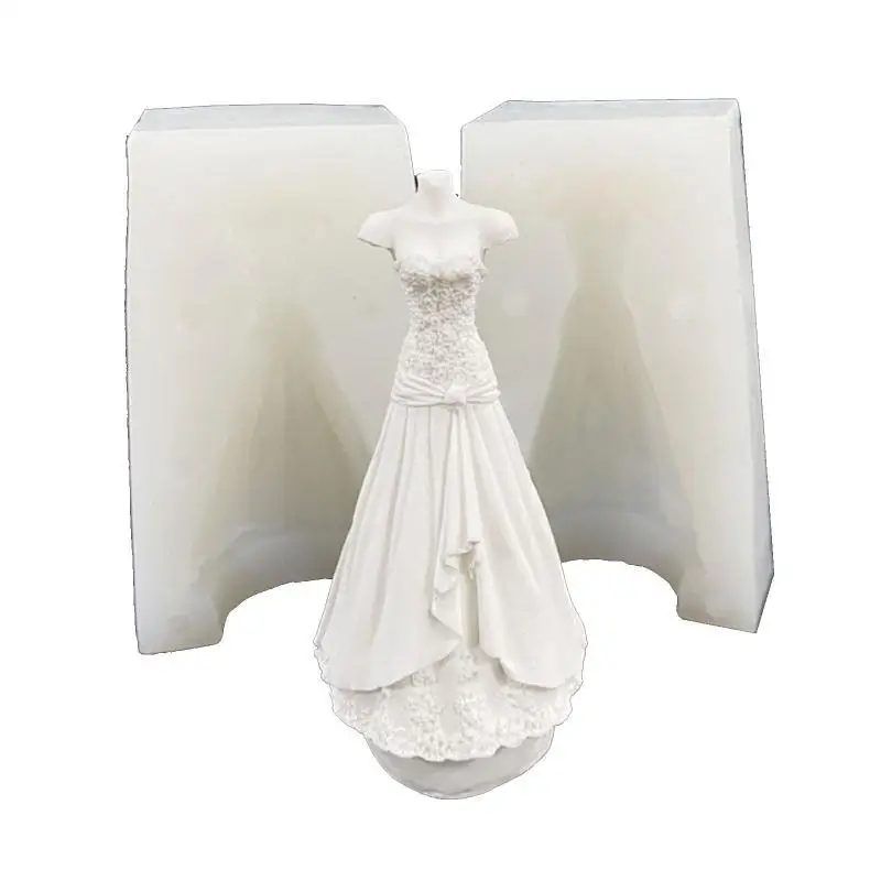 G6KF Chocolate Moulds Art Displays Beautiful Wedding Suit Silicones Texture