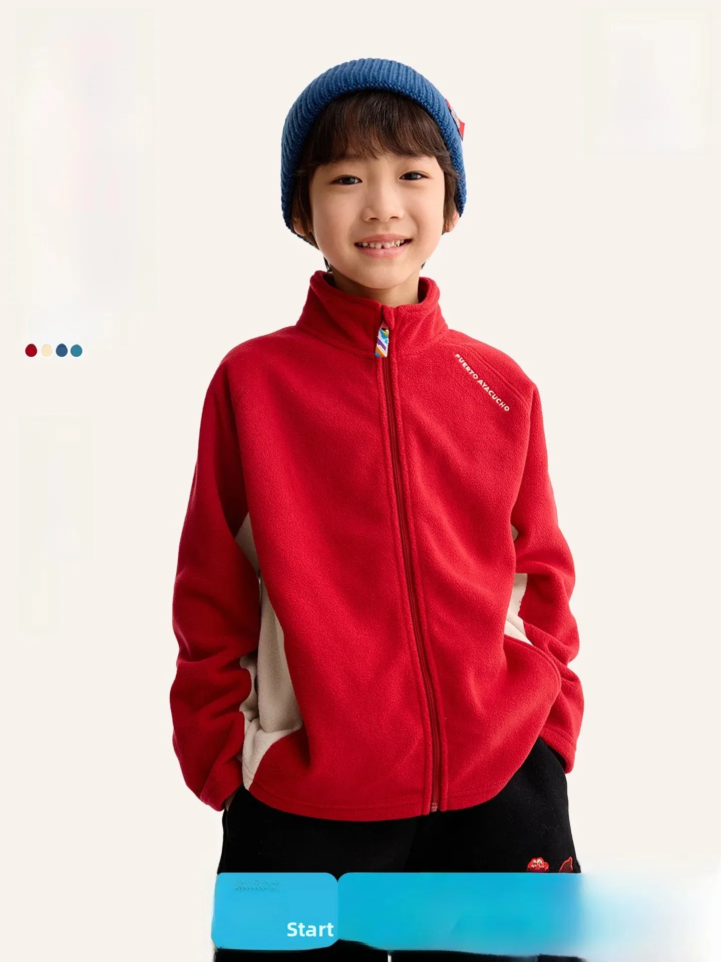 Purrfect Diary Kids' Clothing Color Block Stand Collar Fleece Jacket Boys Girls Spring Autumn New Style Polyester Fiber Coat