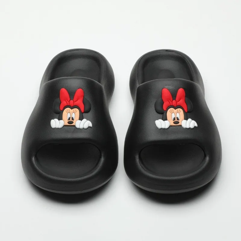 Disney Minnie Mouse Slippers EVA Women Thick Bottom Outdoor Shoes Summer Girls Cartoon Cute Home Soft Beach Slippers Sandals