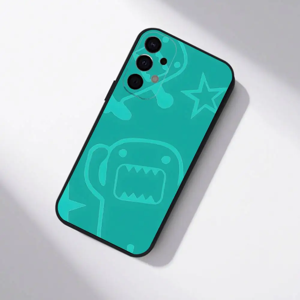 حافظة هاتف لطيفة D-Domo-kun_S لهاتف سامسونج S25، S24، S21، S22، S23، S30، Ultra، S20، Plus، Fe، Lite، 5G غطاء أسود